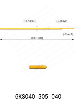 探针测试针针WPO英钢探GS0K40030540A080040MIL