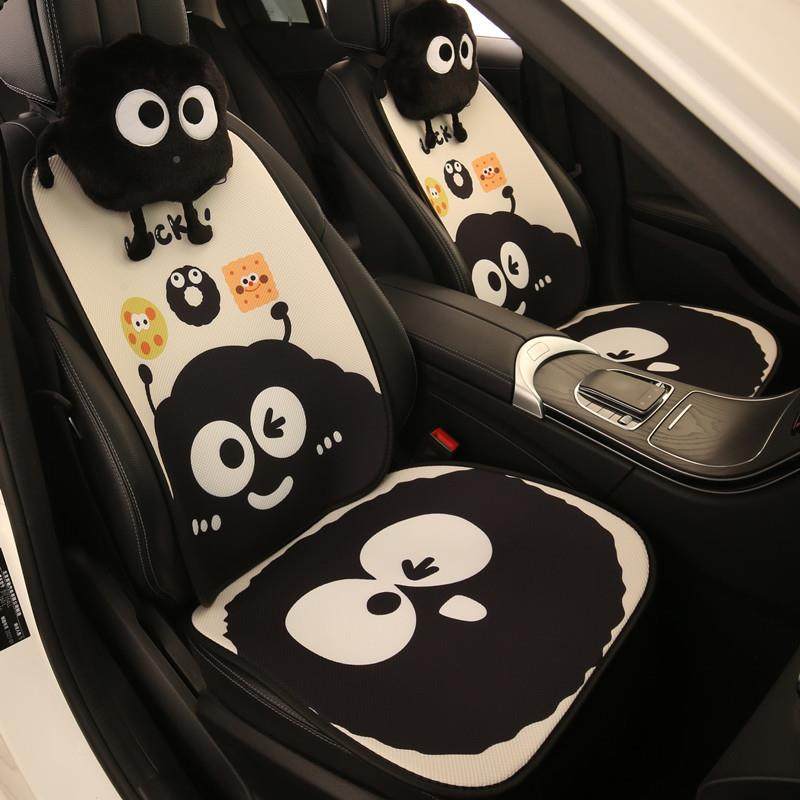 汽车坐垫四季通座用座ZWS垫女内女士夏季可爱椅半包车卡通座套套
