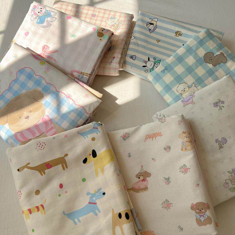 儿童卡0通小0清新全棉单品被套学生宿舍纯棉单双人被罩51x2QUH0x2