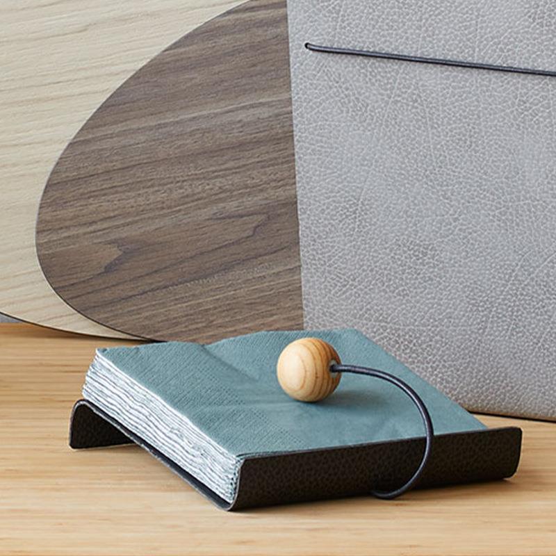 复方架形餐巾收纳RIJ座轻奢皮革面酒店前台餐厅桌面古纸巾软装饰