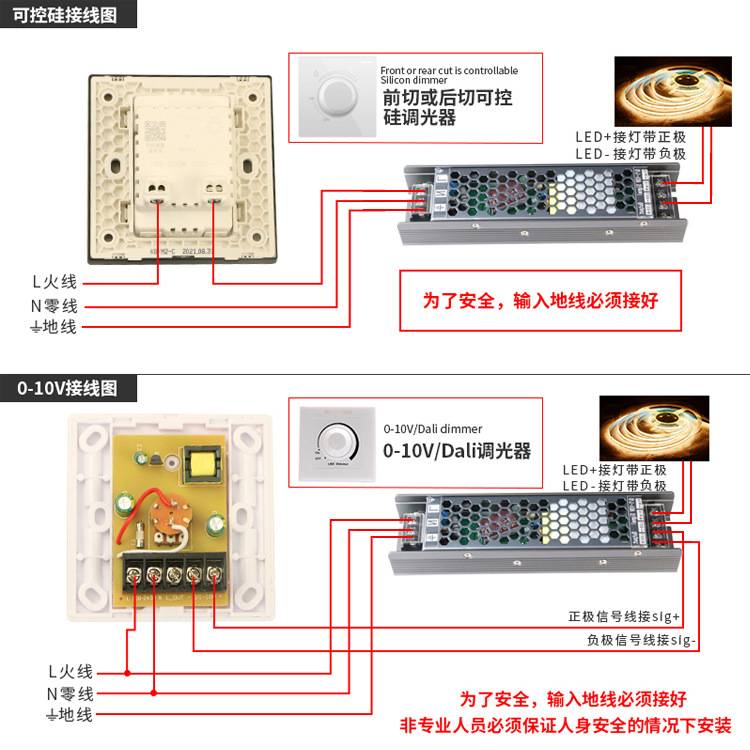 东莞12V60W足攻率无闪频0-10v可控硅调光电源灯带开关厂家灯条
