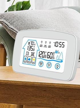 多功背WGZ光触屏无能线内子外温湿度数字大屏显示室电钟气象钟