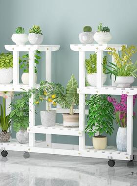 实质阳花置物架台29854室内花架子花架盆架客厅落地式多层植木物