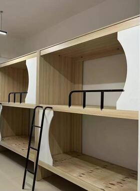 青年社上下铺公寓床员工宿床舍双层儿童学生全73713实木太舱上空