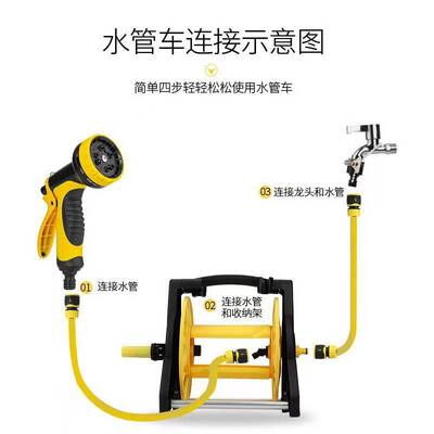 厂家直销洗车水管收纳架套装 绕管器盘水管架花园水管缠绕卷线器