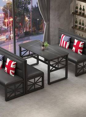 工业风酒吧桌椅座组合清吧烧烤古ZG-66808店餐馆馆六人桌子餐桌酒