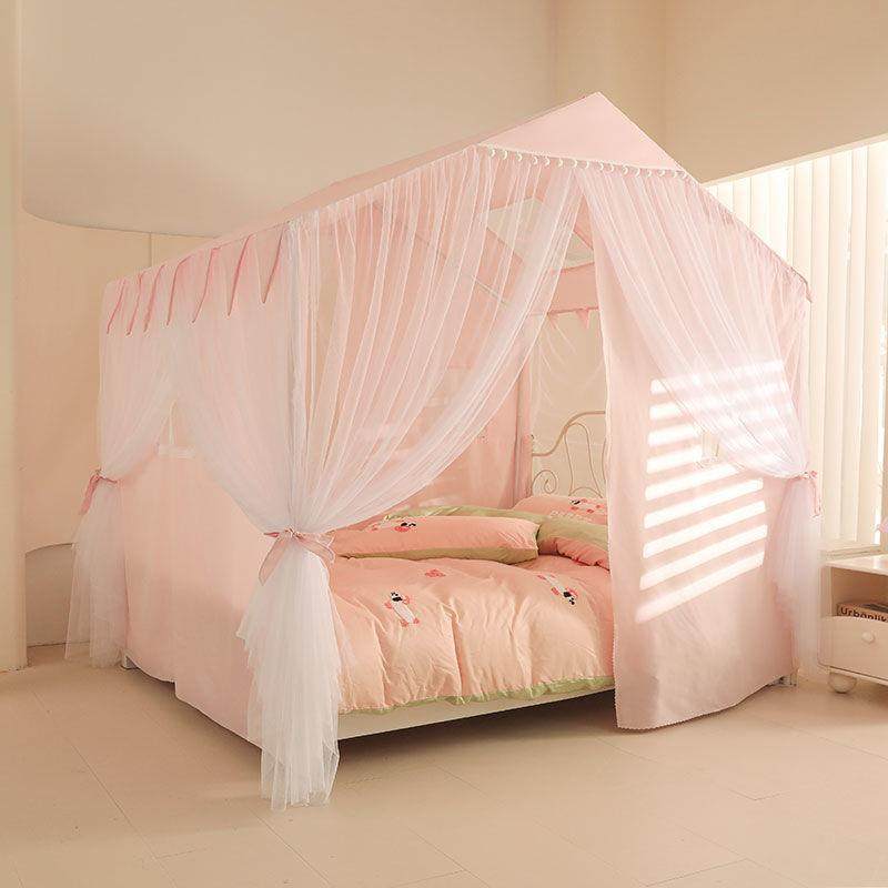 热销RCU新床款蚊卧帐室家用新款公风幔纱免安装落地帘蚊主帐