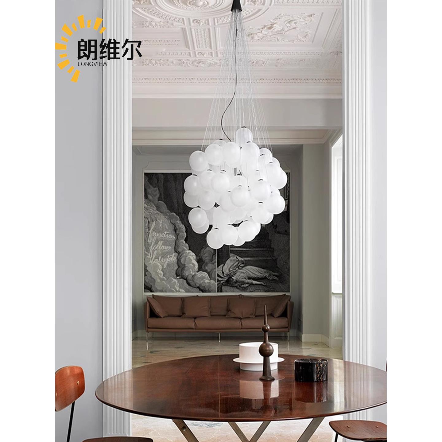 意大利吊灯别墅覆式楼梯间客厅餐厅个性创意设计师样板房loft吊灯