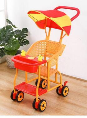 洗婴仿儿手推车藤藤椅宝宝轻ALF便推车夏季八轮儿童车新款通风易