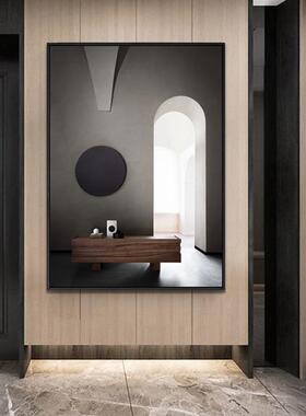 现代空简约玄关饰画装极简格沙发后面的风挂QB202010画间延伸艺术