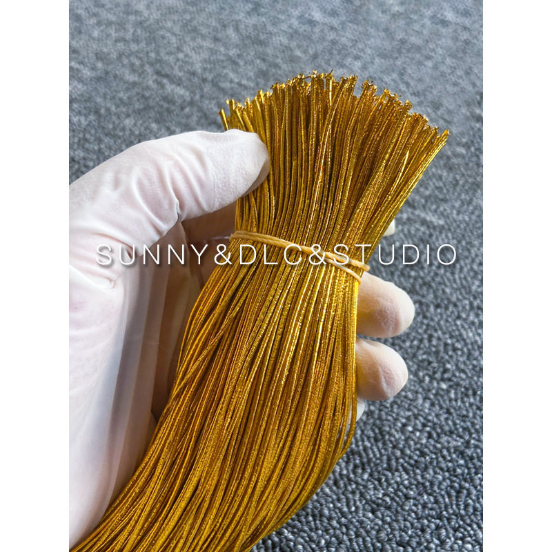 1毫米金色闪光滑亮弹力挂绳