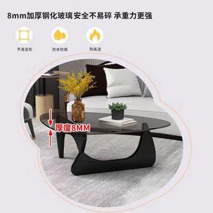 钢化玻QHP璃几小户型客厅家用圆现代简约202茶5新野口款勇创意形