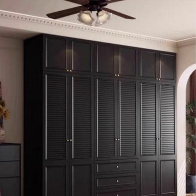 古风黑色衣柜家无品牌/用卧室小户型暗中黑系美古式经典复成法品