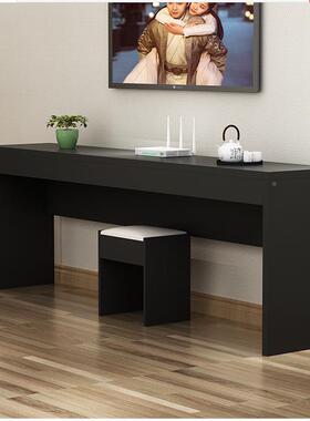 加电脑式台KUG桌简约厚家用卧室桌长条办公靠墙窄学生简易学习小