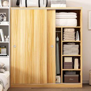 衣mfzH73hH柜家用卧室现代约推门宿舍出租房用经成济简型人拉儿童