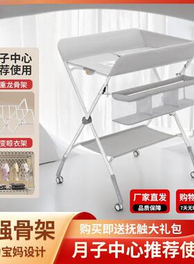 婴儿尿台新生儿宝OLR宝换尿布多功能护理台童按摩洗澡布台可动移