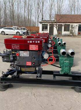 寸排20匹柴油4吸泵自吸污泵污3寸抽粪泵柴IIR油动力