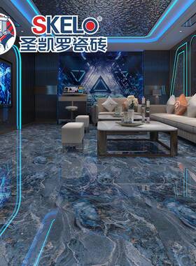 圣罗通体大理石砖瓷60x1200客凯厅别墅地砖酒0店大堂防滑通体大理