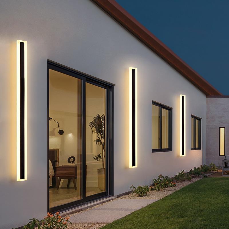 户外防水长LE12D壁柱灯极简条工程洗灯花园庭院门口子围墙墙线条