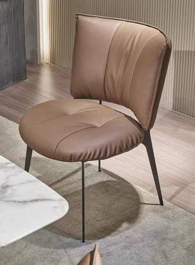 轻奢休用闲餐椅现代简约家厅靠背椅餐桌餐椅店意式酒餐椅轻EWK奢
