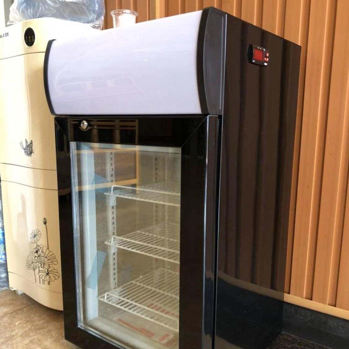 小立式冷藏商用冷冻展示柜50L迷你璃玻门莲冰淇淋榴家SD50L型用雪