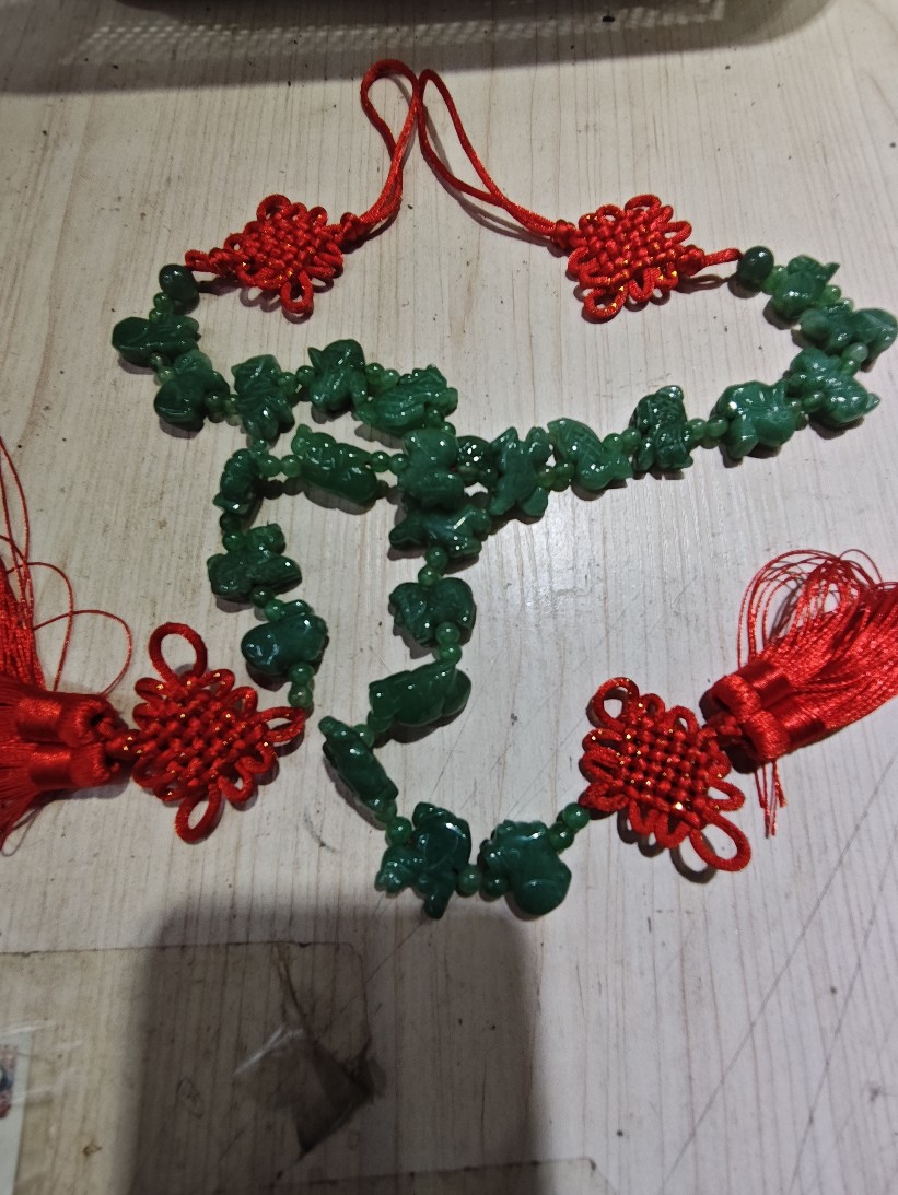 仿绿玉扣玻璃大号车挂摆件防刮