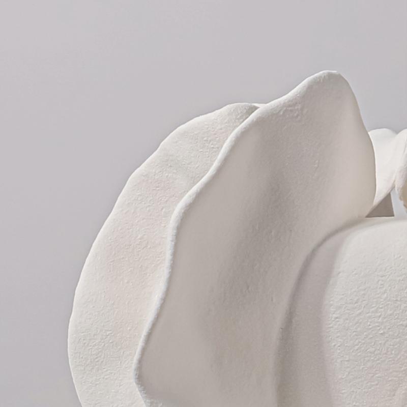 意轻奢白色花瓣客艺术ITB花器民花宿样板间售楼处餐厅创厅家居瓶