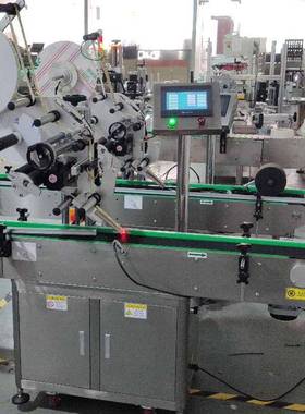 全自动水卧式贴QFK机不干胶形异圆瓶方瓶小型饮料流线侧面贴标标