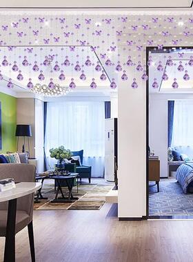 珠帘水晶链隔断帘客厅挂帘吊门帘子装饰饰串珠卫生间AL102424珠免