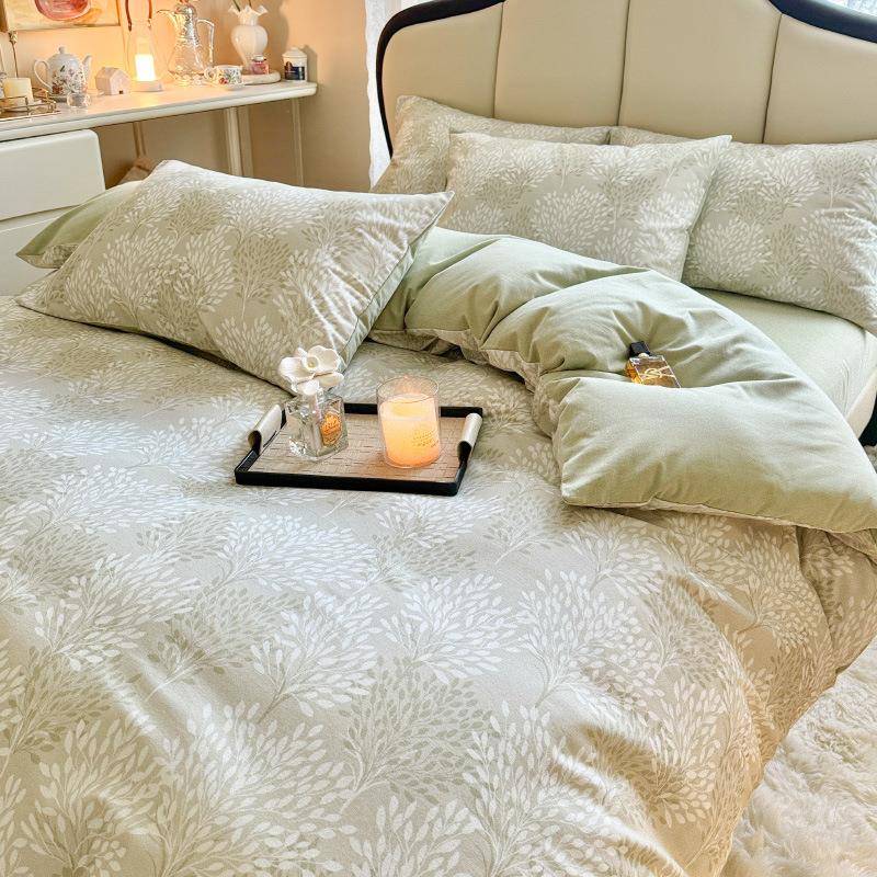 秋冬1品00全棉加厚磨毛床上四件纯棉202新款被5套无品牌/床单床三