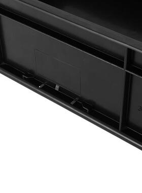 CJ-18黑色周防3静电塑料转箱长方USS形8带盖物流中转框电子原件eu