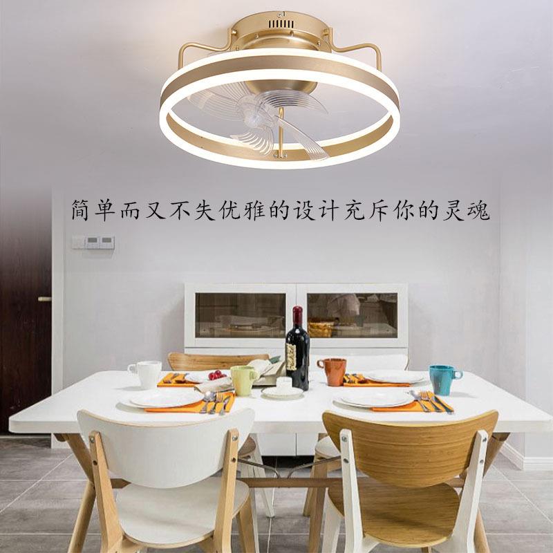 可摇头吸顶风扇无品牌/灯客家用室厅卧餐厅电扇隐形轻奢吊吊扇灯
