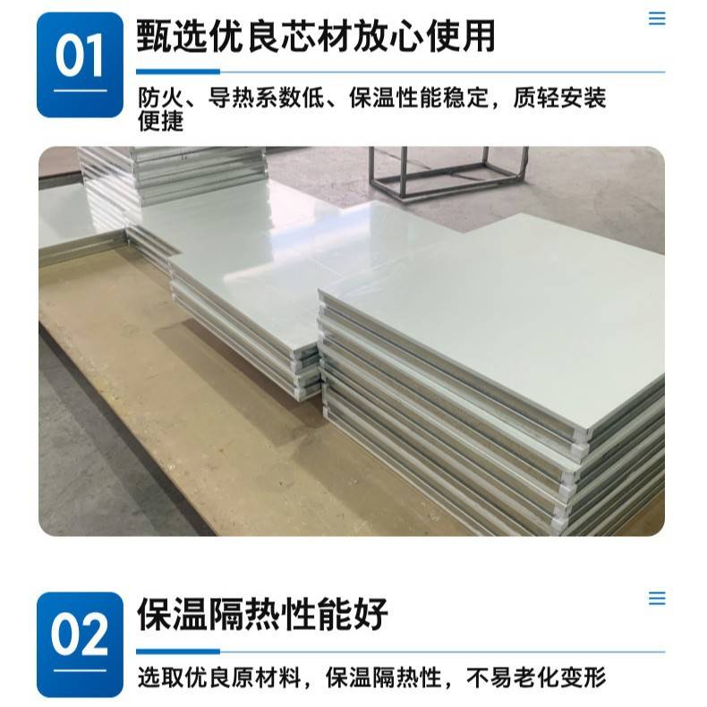 尚成75厚EPS泡沫夹芯板 轻质快装泡沫复合板 保温隔热泡沫复合板