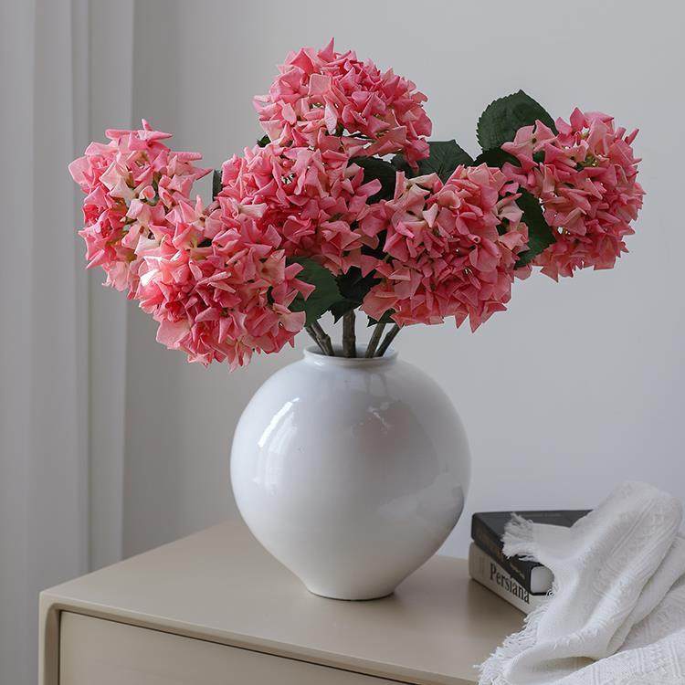 装奢蓝色绣球花假花FSP客摆厅轻摆设装饰摆件饰花保湿花艺件