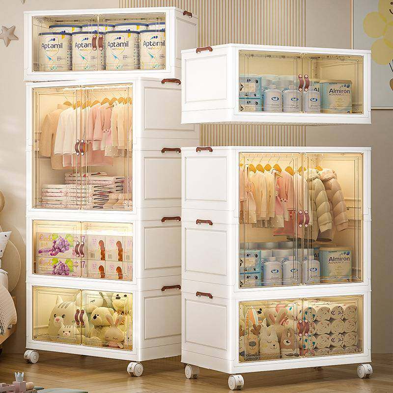免安装宝宝童衣柜儿儿衣服整理箱婴小JH-2014衣橱塑料家用简易纳
