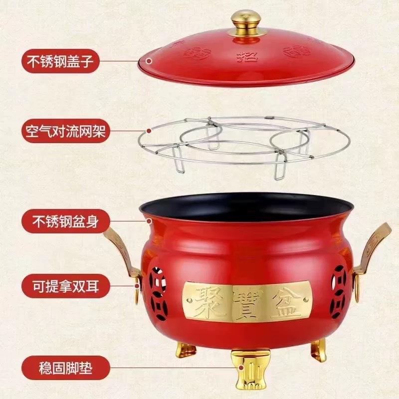 家用室内经烧聚宝盆烧纸桶中式烧纸焚烧桶焚化炉化宝桶宝桶烧金桶