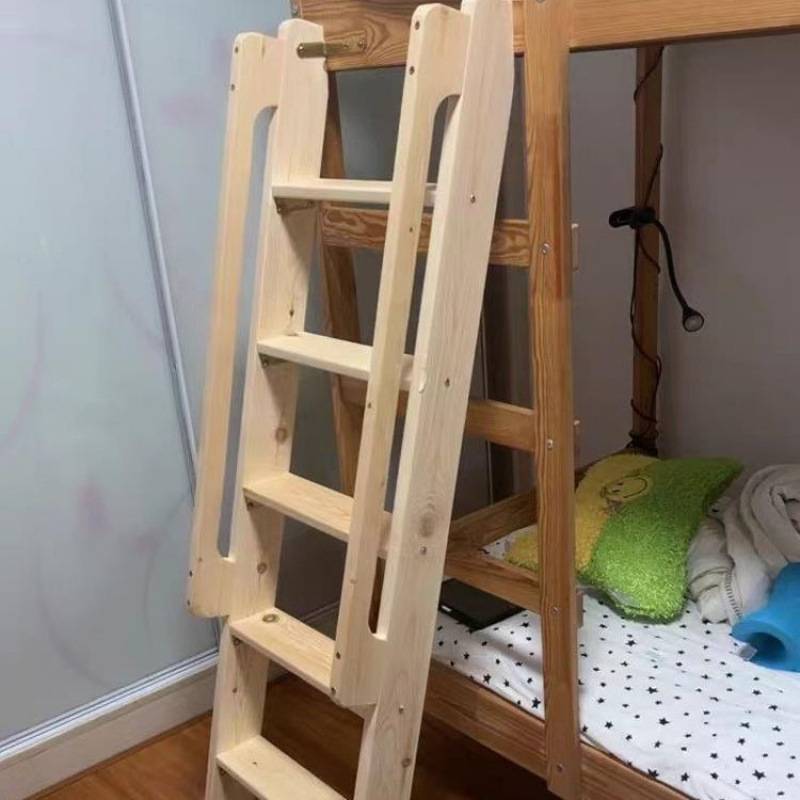 木梯子上下铺寝室梯子儿童高低床家用直梯扶手梯实木阁楼爬梯单卖