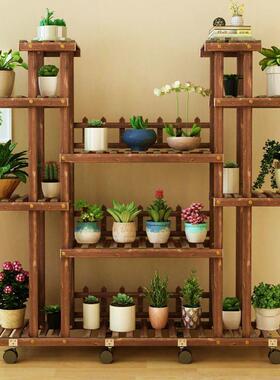 客多层创意人绿萝收藏多肉万厅新款阳室落地台置PRQ物架花架