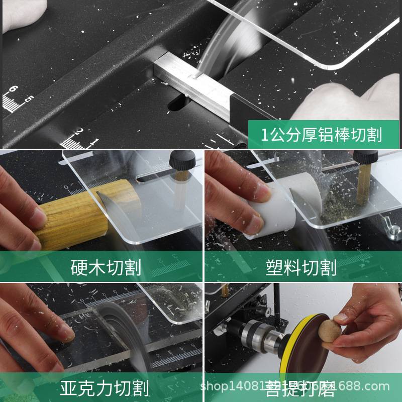 锂电款微型迷你小台锯木工电锯台磨机模型锯推台锯便携式小型切割