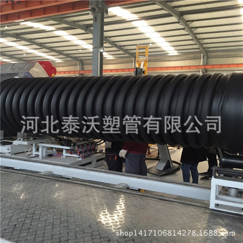 hdpe缠绕增强结构壁管 市政排污克拉管 聚乙烯pe管材