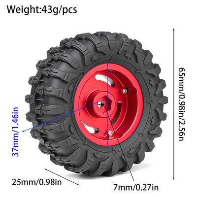 Traxxas1/18 TRX4M MT 1.3寸复古轮胎轮毂 65mm 路虎卫士烈马 款1