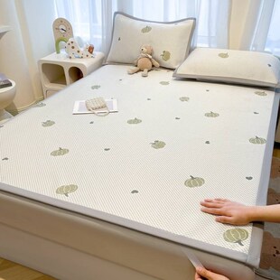 冰丝凉席 类针织提花冰凉豆豆凉感软席子平铺绑带款 2025春夏季 新品