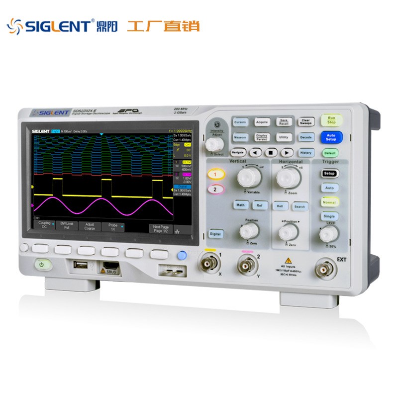 Siglent/鼎阳 宽带100M 采样2G 28M储存 SDS2102X-E 数字示波器