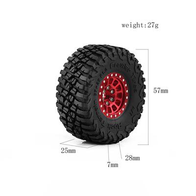 1/18 TRX4M路虎烈马1.0英寸轮胎轮毂 攀爬车铝合金轮毂 SCX24 FMS
