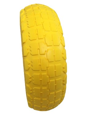 厂家直销10X350-4PU发泡轮黄色10寸脚轮手推车轮胎工具车轮胎