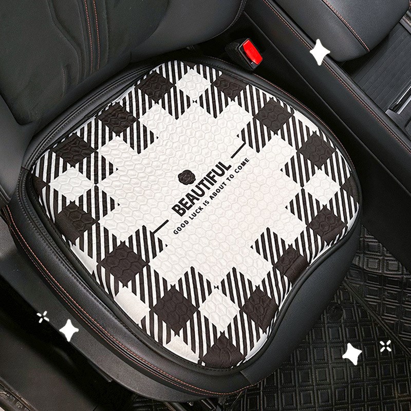 夏季凝胶汽车坐垫简约黑白蝴蝶汽车座垫舒适透气车内坐垫单片