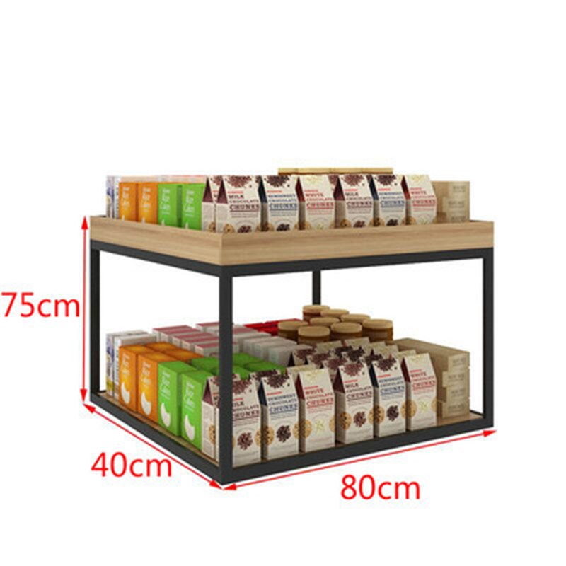 超市货架展示架便利店中岛促销台母婴店精品展示桌小商店堆头货架