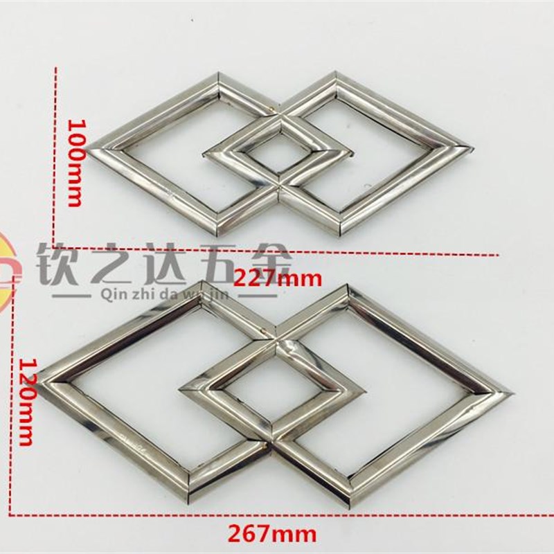 冲压花装饰五金配件不锈钢六角双菱花不锈钢门花窗花配件201/304