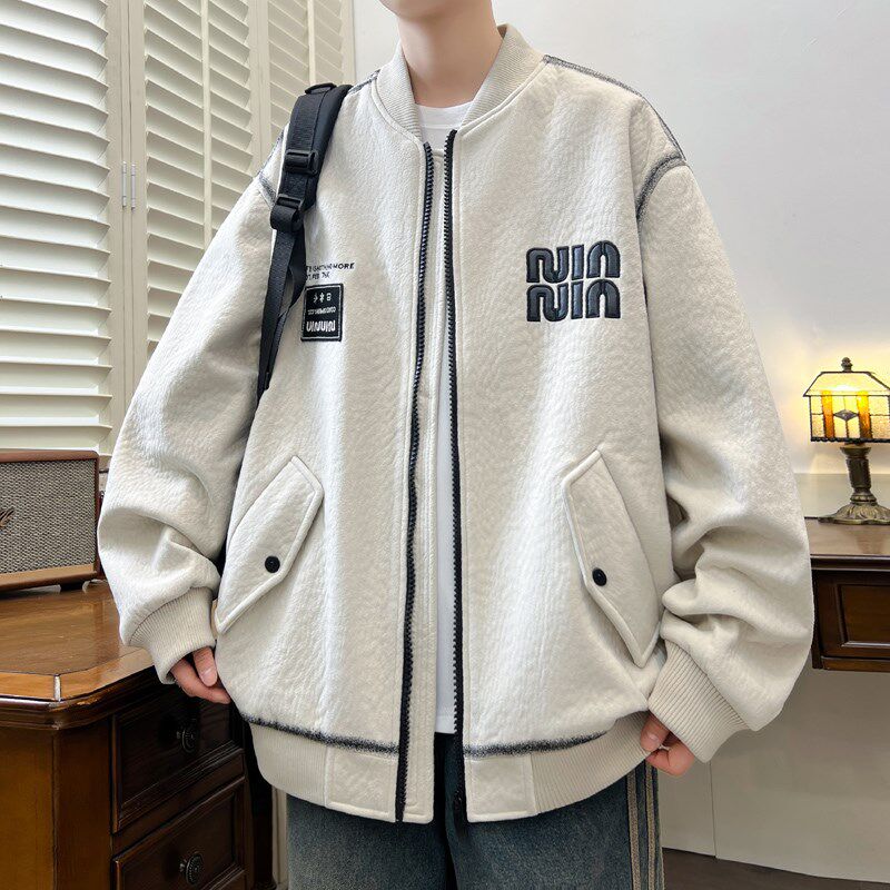 棒球服外套男生春秋季新款青少年潮流大童初高中学生夹克男装上衣