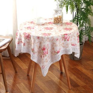 圆桌布咖啡桌茶几布桌子布餐桌布田园小清新多用R巾防尘布多用盖